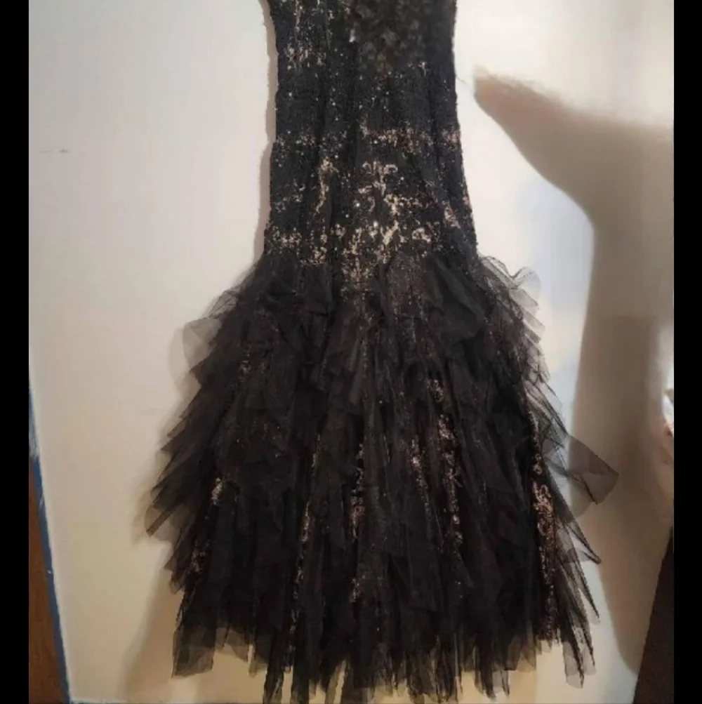 Jovani Black and Gold Embellished Gown - Picture 2 of 6